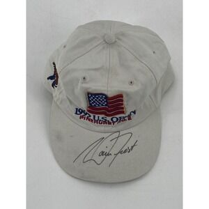 US Open Hat Cap 1999 Pinehurst No 2 Adjustable Strapback 4Head Unknow Signature